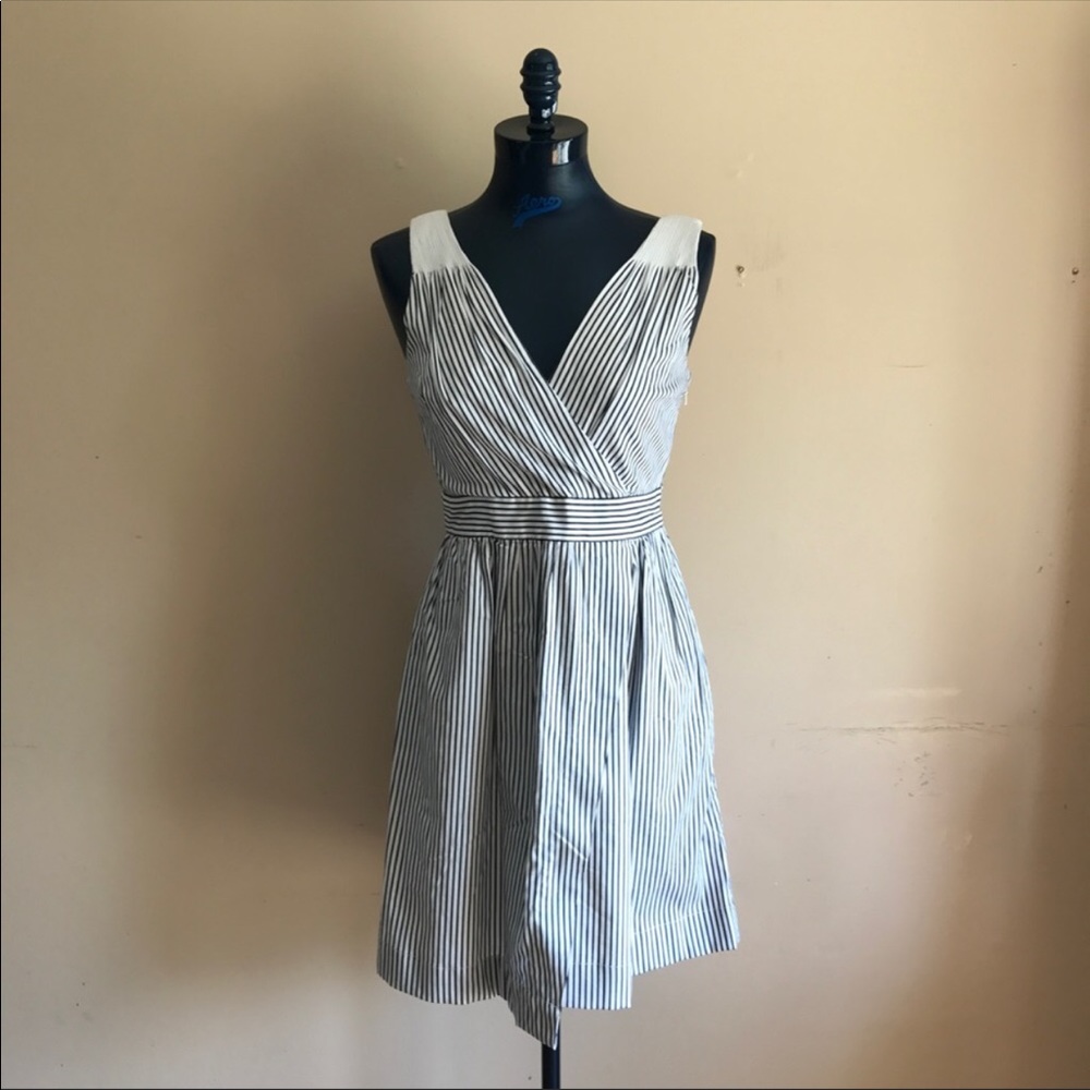 Banana Republic Stripe Faux Wrap Dress